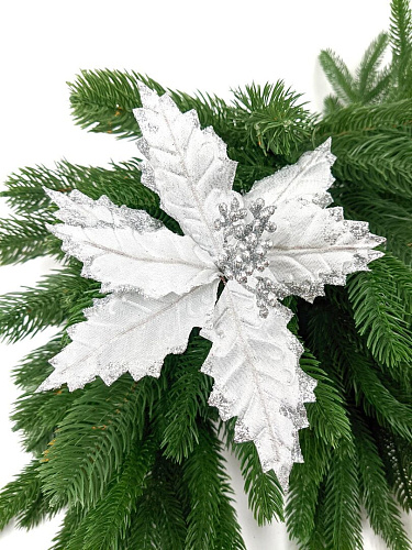 Цветок серебристый d 21 см Al-9202-5s фото 4 Цветок серебристый d 21 см Al-9202-5s фото 4