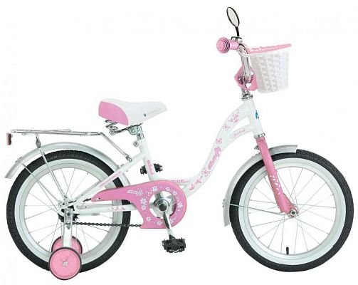 Велосипед детский  Novatrack BUTTERFLY 16"  бело-розовый 167BUTTERFLY.WPR7 