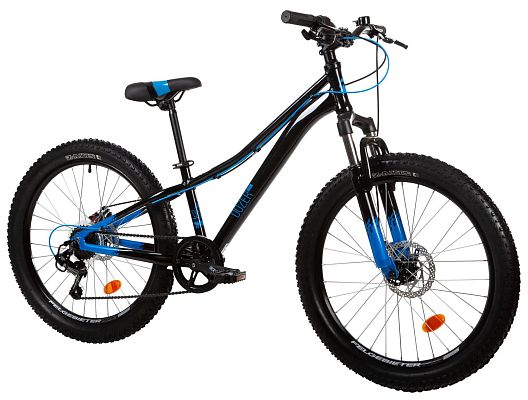Велосипед горный Novatrack DOZER D 24" 12" 6 ск. синий 24AHD.DOZER.12BL21 2021