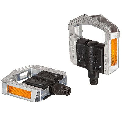 Педали Wellgo F278DU, 88x78x23 мм, складные алюминий, 9/16", полимерный подшипник, черно-серебристый