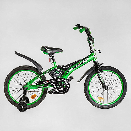													Велосипед детский JetSet  18" 10,5" черный/зеленый JS-N1801  фото 7