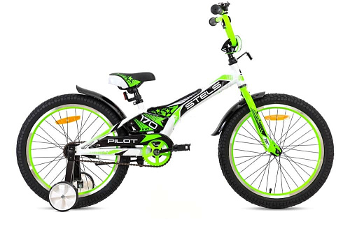 													Велосипед городской складной  STELS PILOT 170 20" 9,5" Белый-зеленый-черный LU070267 