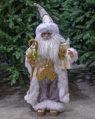 Дед Мороз  60 см белый с золотым 19100-24 SX1148