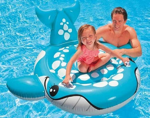 Надувная игрушка INTEX "Голубой Кит" 160х152 см от 3 лет  57527