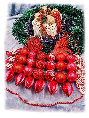 Набор шаров  см 43 шт красный Р-2034R