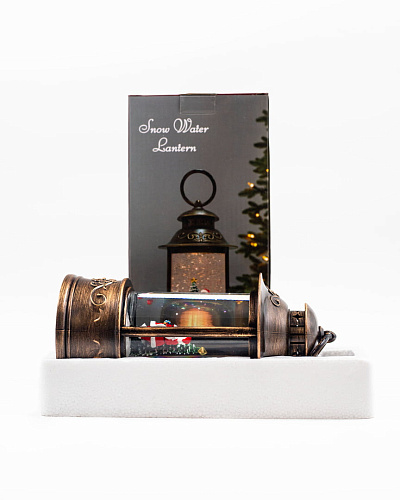 													Новогодний фонарик музыкальный Дед Мороз со свитком 22 см Р-5146-А фото 2