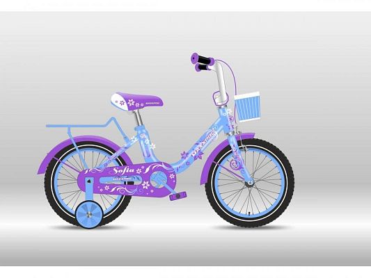 Велосипед детский MAXXPRO SOFIA 16"  Бирюзово-сиреневый SOFIA-16-3 
