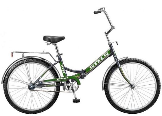 Велосипед городской складной  STELS PILOT 710 24" 16" Черный-зеленый LU070368 