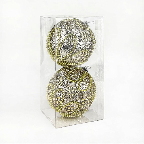 													Набор шаров 10 см 2 шт золотой 09466CH10