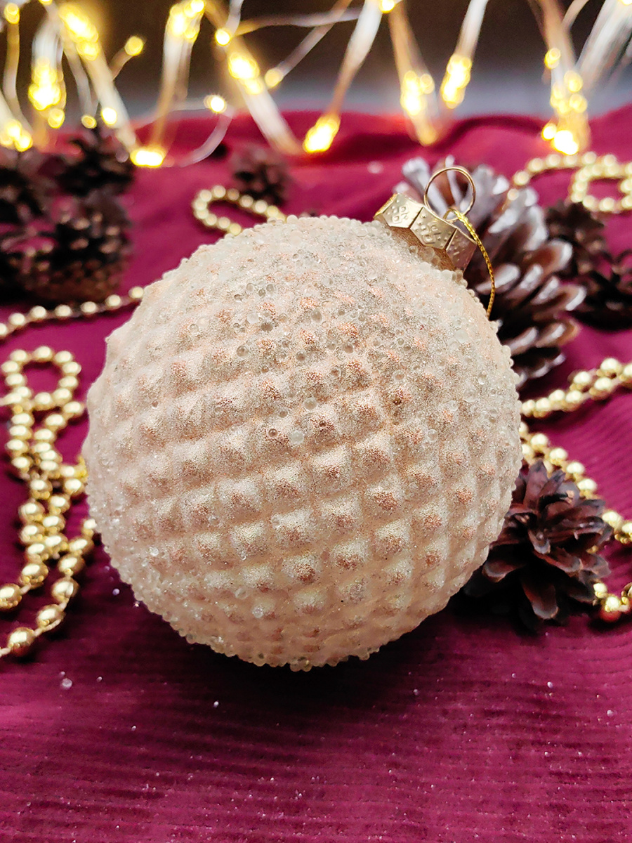 Шар сатин шапмань 10 см, стекло Merry Green MG24177 фото 2 Шар сатин шапмань 10 см, стекло Merry Green MG24177 фото 2