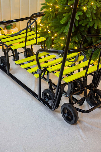 Санки-коляска детские Погодки Универсал 1 черный лимон 7361592 фото 7 Санки-коляска детские Погодки Универсал 1 черный лимон 7361592 фото 7