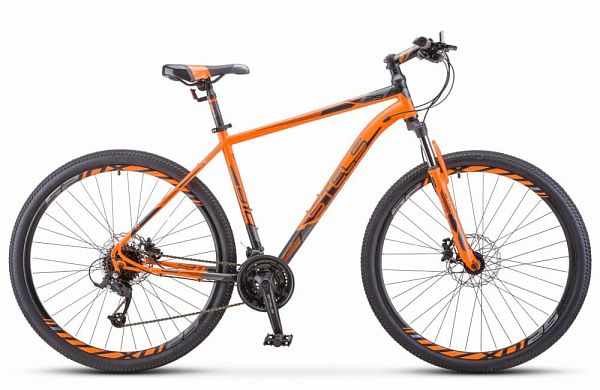 Велосипед горный STELS Navigator 910 D 29" 18,5"  ск. оранжево-черный LU083845 2020