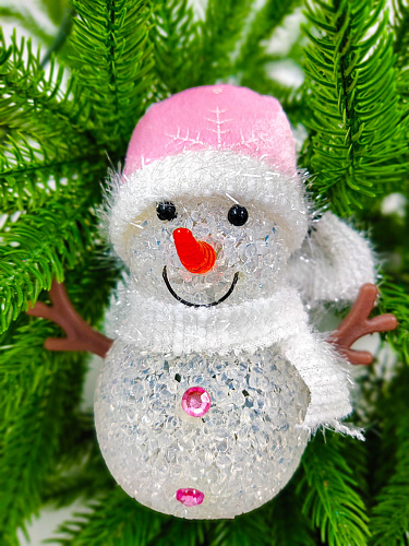 Снеговик 12 см розовый 27010P Снеговик 12 см розовый 27010P