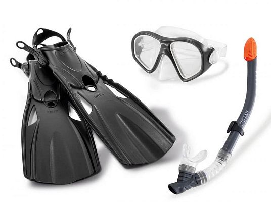Набор для подводного плавания INTEX Reef Rider Sports Set черный 41-45  55657 Набор для подводного плавания INTEX Reef Rider Sports Set черный 41-45  55657