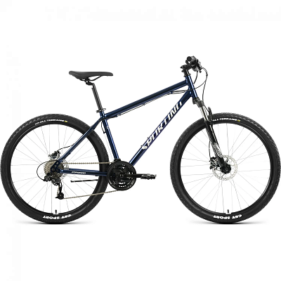 Велосипед горный FORWARD Sporting 3.2 HD 27.5" 19" темно-синий/серебристый RBK22FW27882 2022 г.
