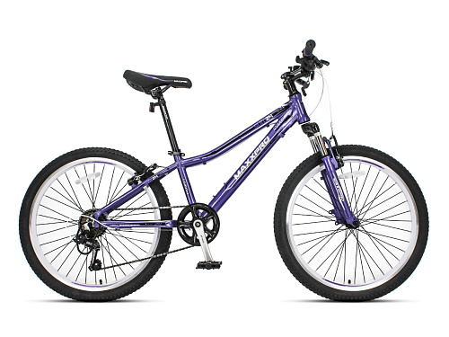 													Велосипед горный MAXXPRO SLIM 24" 12" 7 ск. фиолетово-черный N2405-2 2021 фото 2