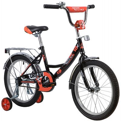 Велосипед детский Novatrack URBAN 18" 10,5"  ск. черный 183URBAN.BK20 