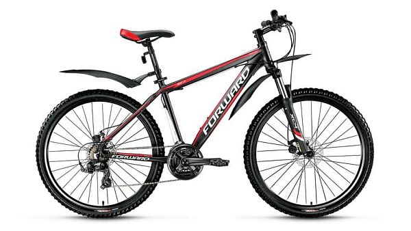 Велосипед горный FORWARD Next 2.0 disc 26" 21" 21 ск. черный матовый FORWARD Next 2.0 disc 21" черны