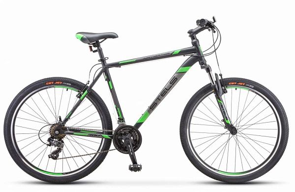 Велосипед горный STELS Navigator 700 V 27.5" 21" 21 ск. Чёрный/зеленый LU082739 
