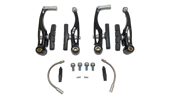 Набор тормозов STG 605A6-BK, длина 110 мм., колодки 70 мм., алюминий, резина  Х90059 Набор тормозов STG 605A6-BK, длина 110 мм., колодки 70 мм., алюминий, резина  Х90059