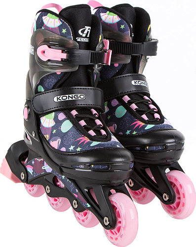													Роликовые коньки Tech Team Kongo, 30-33 (S) розовый, 2021, 087136 фото 3