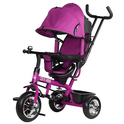 Детский трехколесный велосипед с ручкой City-Ride CR-B3-01PK розовый (345)