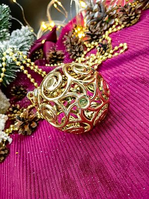 Шар 8 см 1 шт золотой 9920445