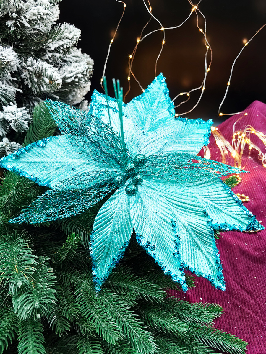 Цветок бирюза d 30 см Flo-12-89bir Цветок бирюза d 30 см Flo-12-89bir