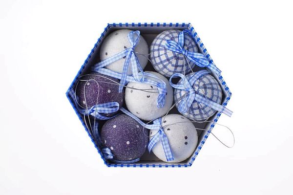 Набор шаров 6 см 7 шт синий HLC-000119