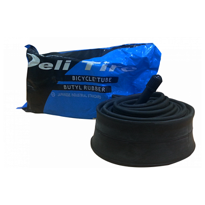 Велокамера DELI 18"х1.75/2.125 (47-355, 54-355, 57-355) D18 автониппель (AV, Schrader) 35 мм прямой,