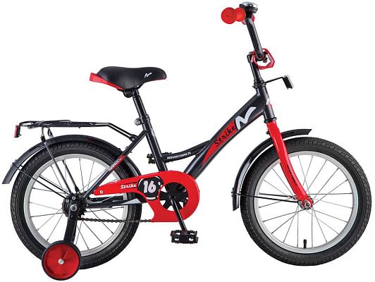 Велосипед детский Novatrack STRIKE 16"   ск. черный-красный 163STRIKE.BKR8 