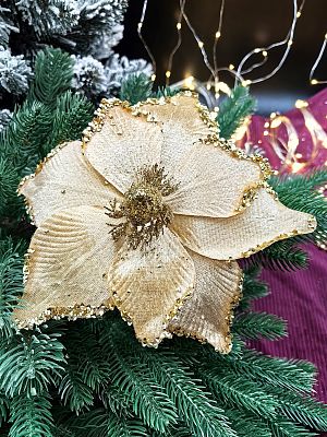 Цветок золото d  см Flo-12-78gold