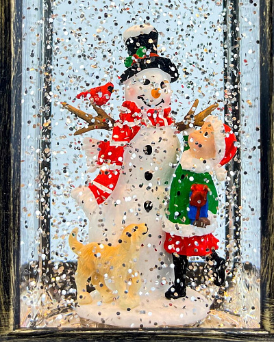 													Новогодний фонарик музыкальный Снеговик 27 см Р-5042-4 фото 3