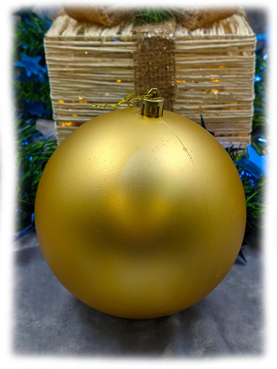 Шар 12 см 1 шт золотой 120MP01-01G Шар 12 см 1 шт золотой 120MP01-01G