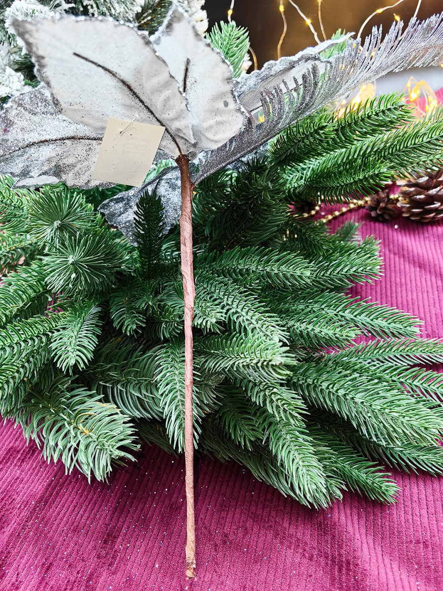 Цветок серебристый d см Flo-12-47silver фото 3 Цветок серебристый d см Flo-12-47silver фото 3