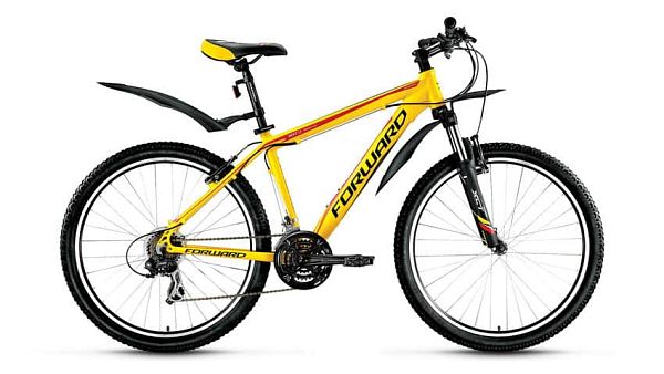 Велосипед горный FORWARD Next 1.0 26" 19" 21 ск. желтый матовый FORWARD Next 1.0 19" желтый матовый 