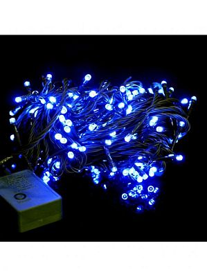 Уценка Светодиодная гирлянда нить 12 м м, синий 140 LED, , провод , К130-112