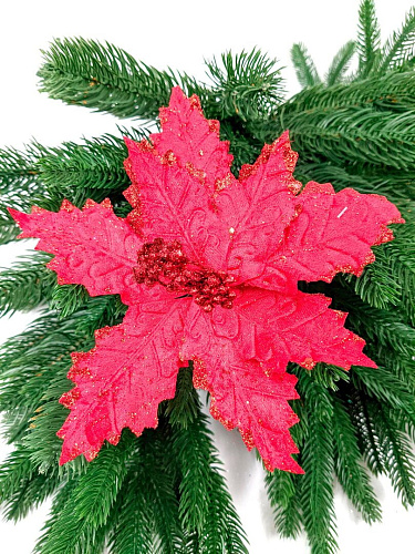 Цветок красный d 23 см Al-9202-5r фото 2 Цветок красный d 23 см Al-9202-5r фото 2