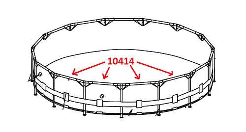 													Горизонтальная балка для круглых каркасных бассейнов Intex Metal Frame 10414 фото 3