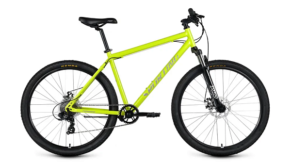 Велосипед горный хардтейл FORWARD Sporting 2.0 disc 27.5" 17" ярко-зеленый/серебристый RB3R78136BGNX