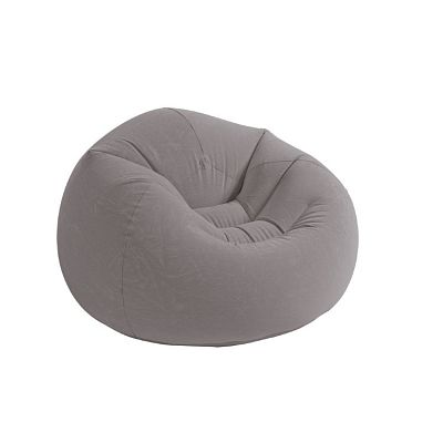 Надувное кресло INTEX Beanless Bag  серый 68579