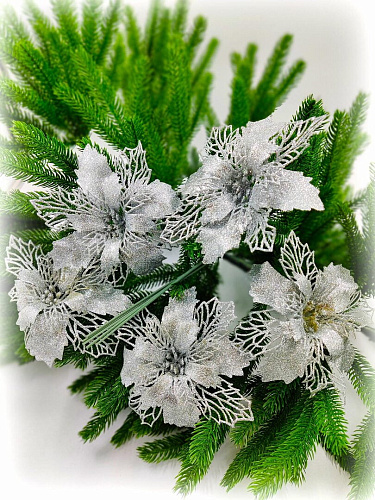 													Цветок (5 шт.) серебристый d  см Flo-5S