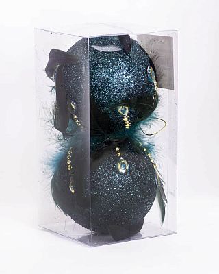 Набор шаров 10 см 2 шт павлин 9920410