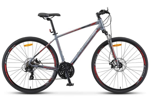 Велосипед туристический  STELS Cross 130 MD Gent 28 28"/700c 18,5" серый LU079178 2019