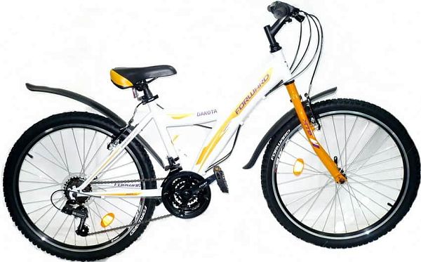 Велосипед горный FORWARD Dakota 24 1.0 (2016) 24" 15" 21 ск. белый глянцевый FORWARD Dakota 24 1.0 (