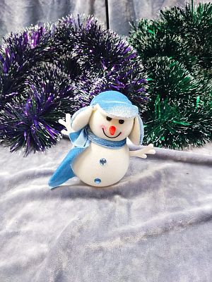 Снеговик 12 см голубой 27010P-S5LBlue
