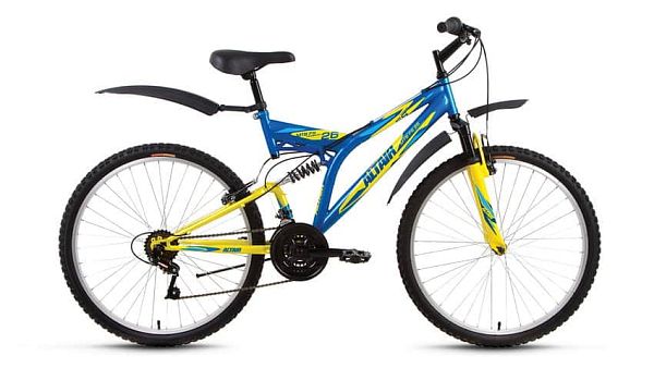 Велосипед горный двухподвес ALTAIR MTB FS 26" 18" синий ALTAIR MTB FS 26 18" синий 