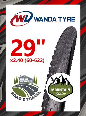 Велопокрышка Wanda 29"x2.40 (60-622) W2033  черный RTRW20330004