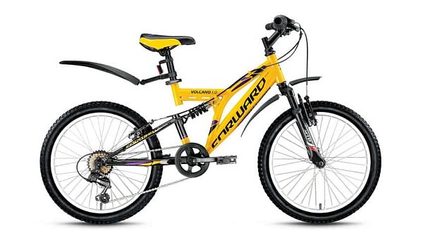 Велосипед горный двухподвес FORWARD Volcano 1.0 20" 13" желтый глянцевый FORWARD Volcano 1.0 13" жел