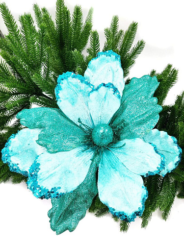 Цветок бирюзовый d 32 см Flo-12-2Bir фото 2 Цветок бирюзовый d 32 см Flo-12-2Bir фото 2